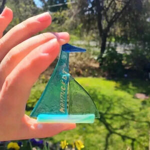 Nantucket boat handmade glass fridge magnet